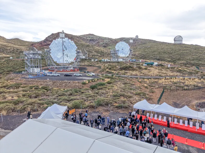 Figure 1: LST sub-array inauguration. Credit: LST Collaboration.